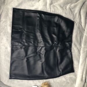 Faux leather mini skirt
